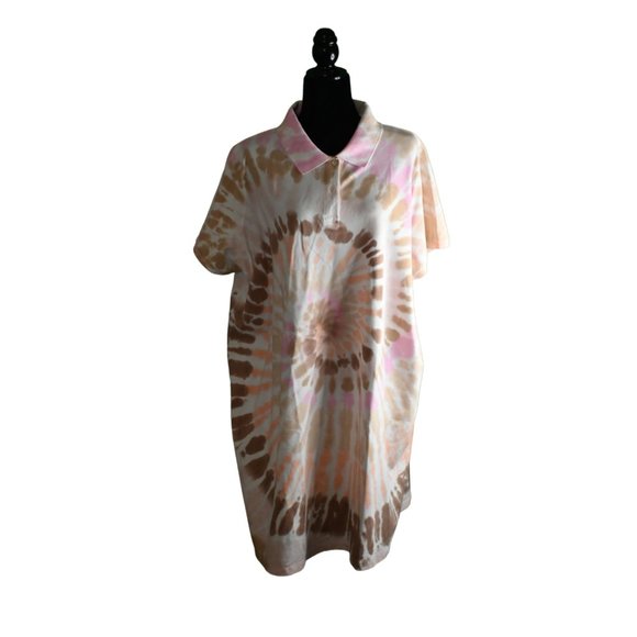 Lands' End Short Sleeve Mesh Cotton Dress - Picture 2 of 5